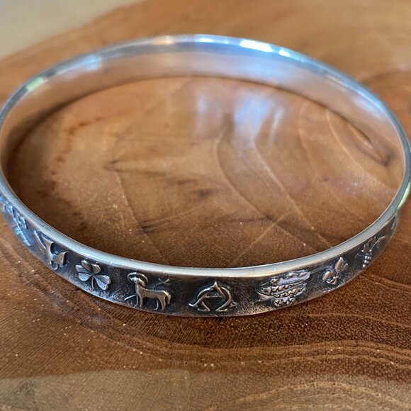 RETIRED James Avery Christian Symbols Bangle Bracelet, Sterling Silver - Picture 4 of 6